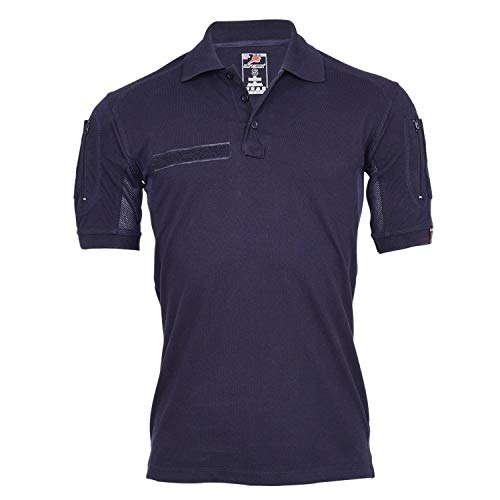 Copytec Tactical Polo Shirt ALFA Navy Blue Firefighter Professional Apparel Shirt #22403, Size:S, Color:darkblue