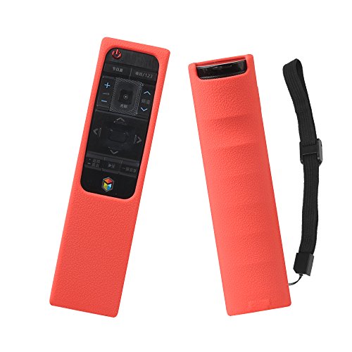 Samsung Smart QLED TV Remote Case SIKAI Shockproof Protective Case for Samsung QLED TV Smart Remote Control BN59-01221B BN59-01220A BN59-01220B with Free Lanyard (Red)