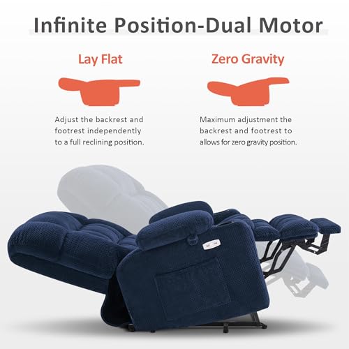 Image of MCombo Dual Motor Power Lift Recliner Chair for Elderly R7894 (Small-Wide)
