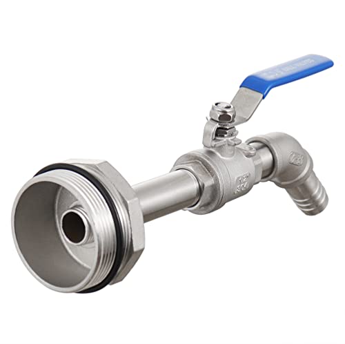 Wantmatch 2 Inch Drum Faucet Stainless Steel Barrel Faucet With Epdm Gasket And Tape For 55 Gallon Drum,3/4 Inch Outlet thumb #3