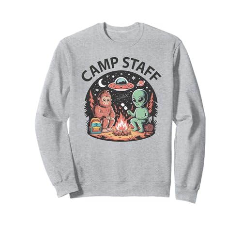 Cute Summer CAMP STAFF Alien Bigfoot Camping Nurse Counselor Sweatshirt