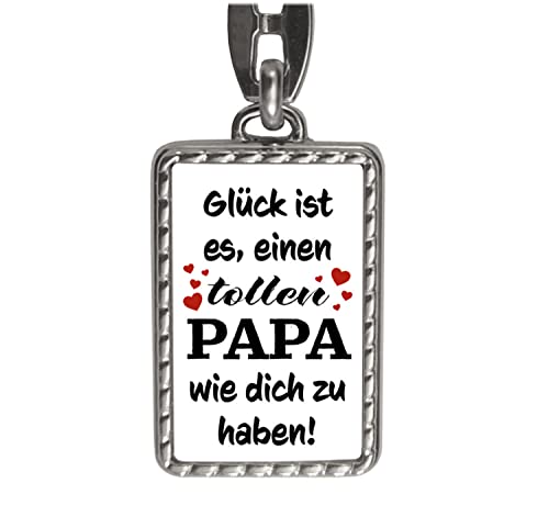 speecheese Toller Papa Glück Schlüsselanhänger mit Bordüre als Kleiner Glücksbringer und liebevolle Überraschung zum Vatertag oder Weihnachten Bester Papa der Welt Cover