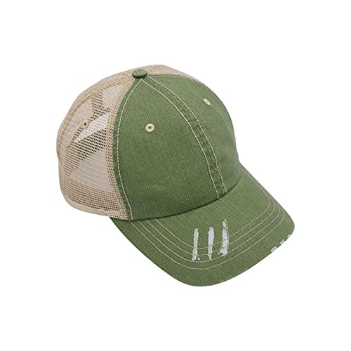 Image of The Vintage Year Distressed Cotton Unstructured Soft Mesh Breathable Adjustable Dirty Wash Dad Hat Trucker Baseball Cap