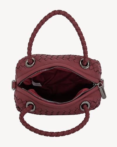 Image of NEWBELLA Women's Bucket Bag - Square Top Handle Satchel with Crossbody Strap, Shoulder Bag for Work & Daily Commute