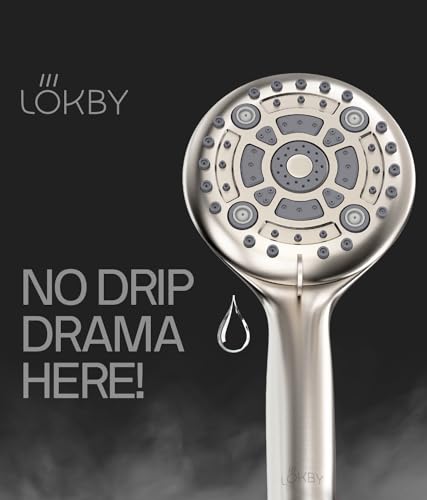 High Pressure 6-Setting Handheld Shower Head Set with Hose - Image 5