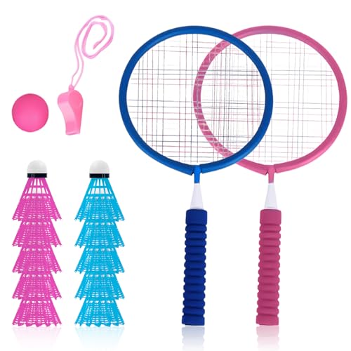 Juego de raquetas para niños con volante, bádminton ligero, juego de bádminton para niños, juego de raquetas de bádminton, juguete para niños a partir de 3 a 12 años