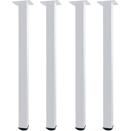 QLLY White Metal Table Legs for a Modern Workspace