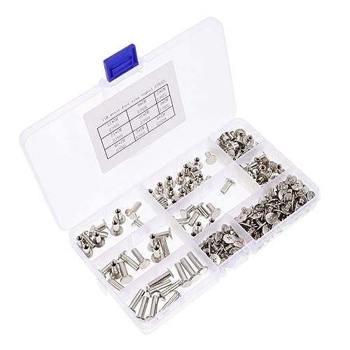 OSOLADY 220pcs Binding Screw Posts for Photo Albums and Craft Threaded Design for Scrapbooks Easy Installation Various for All Craft Needs