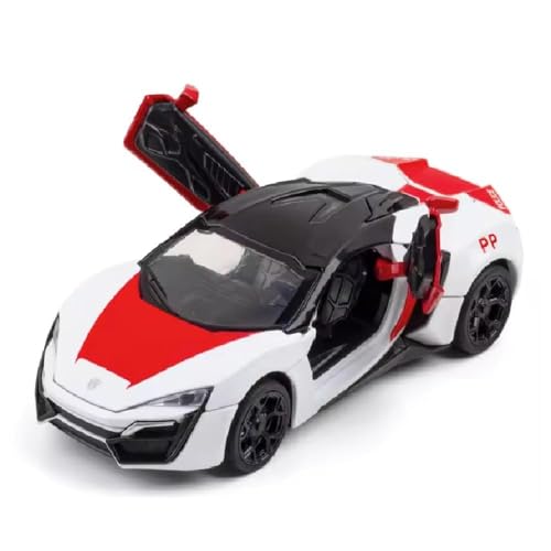 Image of 1:32 Scale LYKAN HYPERSPORT Dubai Police Toy Car | Metal Pullback Diecast Car for Kids with Openable Doors, Sound, Light Effects Toy for Car Enthusiasts (Color As Per Available), Multicolor