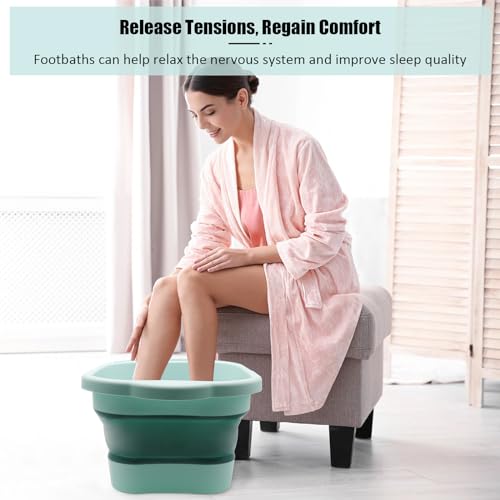 Bañera para pies plegable de 15L con 8 rodillos de masaje 5