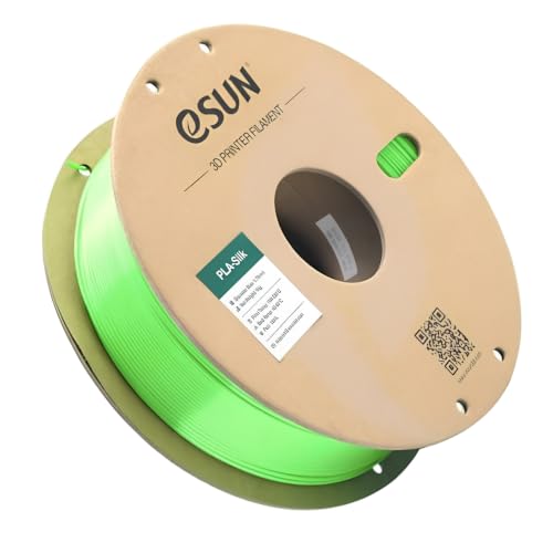 Image of eSUN 1.75mm Silk PLA 3D Printing Filament Green | Premium Silk PLA Filament for FDM 3D Printer with 1KG Net Weight Spool