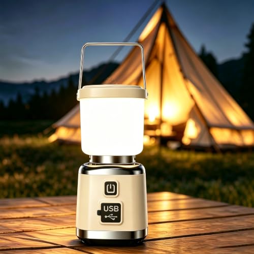 Camping Lantern Rechargeable, LED Waterproof Camping Light Bright 1500LM