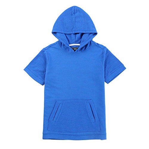 Short Sleeve Hoodie For Boys With Pocket, Kids Hoodie Sweatshirt