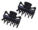 Parcelona French Petite Set of 4 Mini Claws Black N Clear Celluloid Small Jaw Claw Hair Clip Clutcher
