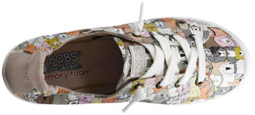 Image of Skechers BOBS Women's Beach Bingo-Dog House Party Sneaker, Taupe Multi, 7.5 W US