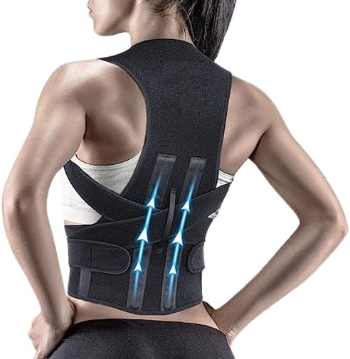 QP360 Posture Corrector For Men And WomenBack Support Belt | Back Pain Back Straight And Shoulder Support Belt (Universal Size) (Posture Corrector Belt) Neoprene