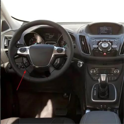 Pegatinas para panel interior Ford Focus MK3 que cubren desgaste del volante, color plata 3