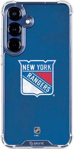 Skinit Clear Phone Case Compatible with Galaxy S25 - Officially Licensed NHL New York Rangers Jersey Design