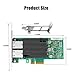 Vogzone 10Gb PCI-E NIC Network Card for Intel X550-T2,2.5GbE/5GbE/10GbE Copper Dual RJ45 Ports,with Intel ELX550AT2 Chip,10GbE PCI Express 3.0 X4 Ethernet Adapter Support Windows/Linux/VMware