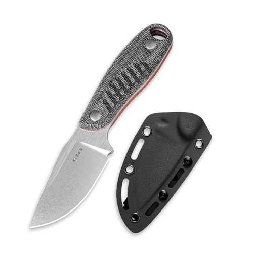 Kizer Hare Fixed Blade Knife with Sheath, 3.14