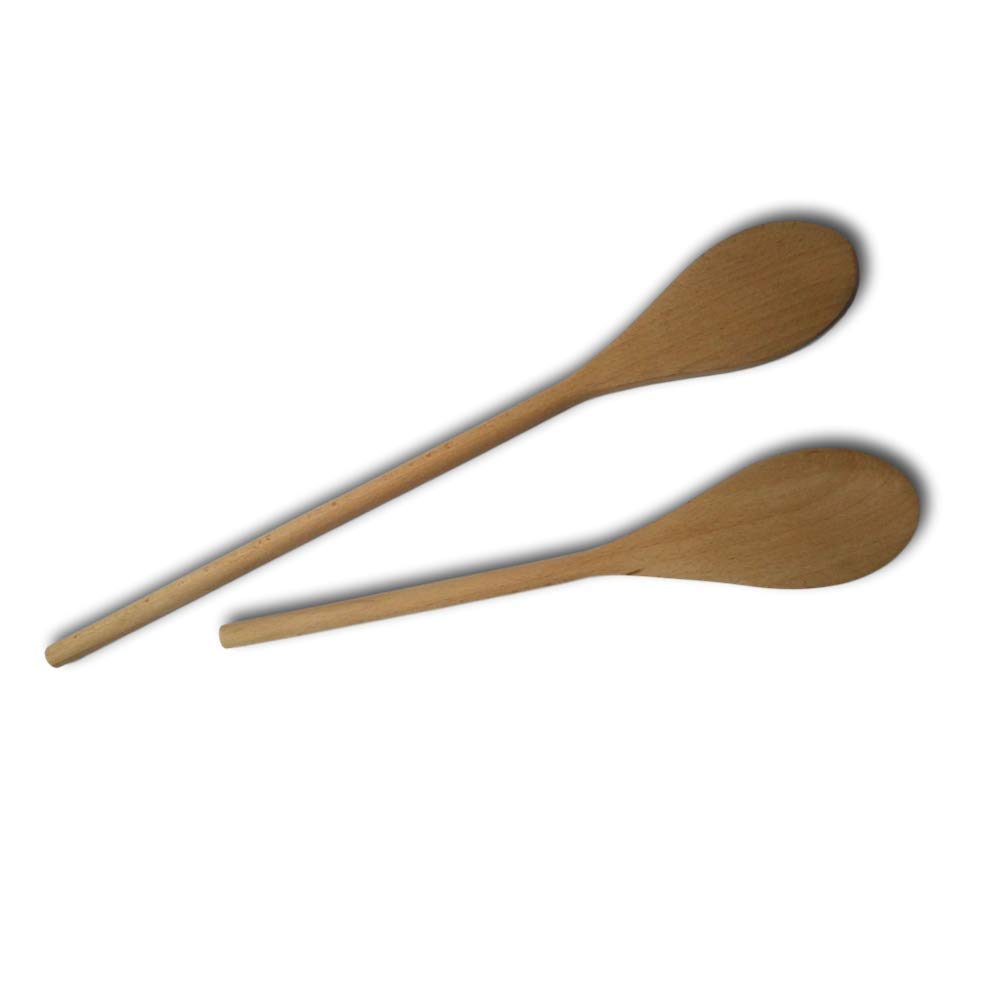 Belle Vous Lot De 12 Cuillères En Bois De Cuisine 3,9 X 30,2 Cm - Anti-Adhérentes Et Polyvalentes