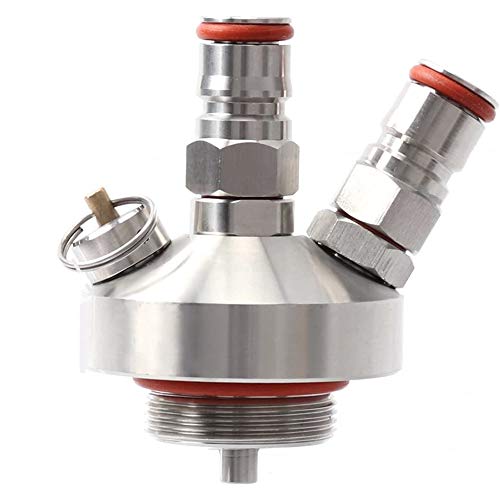 POFET Fass Bier Spender, Merrday 304 Edelstahl Mini Fass Bier Growler Speer Wasserhahn Spender für Craft Beer Growler