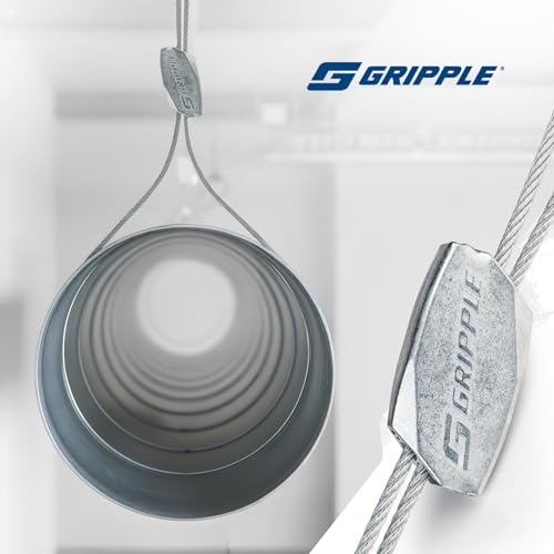Image of Gripple - No. 1 Standard Loop Hangers | Standard Hanger Cable | Hanger with Fastener for Fast Suspension | 25 lbs Safe Working Load | Sold in Packs of 10 | 30 Ft Rope