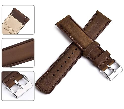 Image of Ritche Christmas Gift Quick Release Leather Watch Bands Genuine Watch Straps for Men Women Top Grain Leather Watch Strap, White Elephant Gifts, Stocking Stuffers for Men, Father's Day gifts