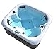 Produktbild Home Deluxe - Outdoor Whirlpool Komplettset für 4 Personen inkl. Einstiegsleiter und Thermoabdeckung- Sea Star - Maße 180 x 160 x 79 cm | Jacuzzi, Außen Whirlpool
