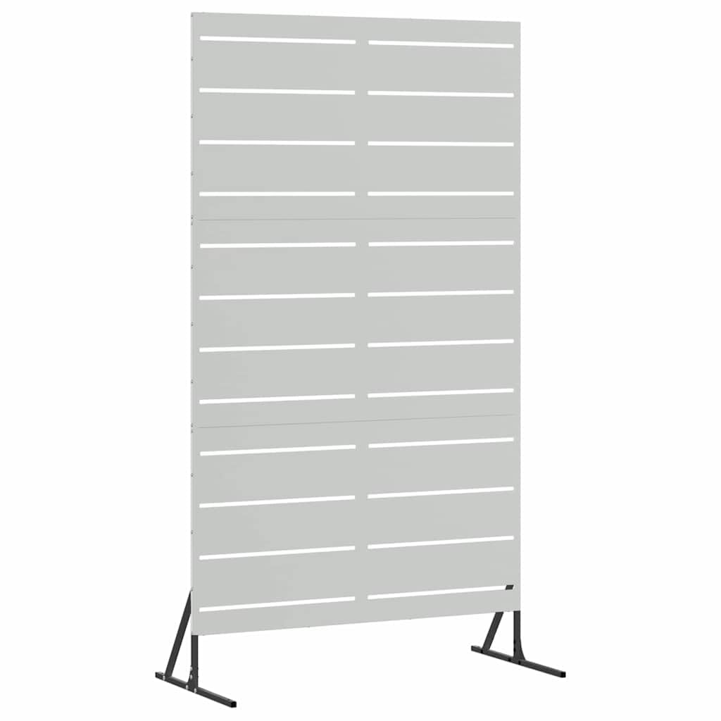 Grey Steel Garden Privacy Screen 100x50x180cm Outdoor Windbreak Fence Panel for Terrace Balcony Backyard Modern Decorative Shielding