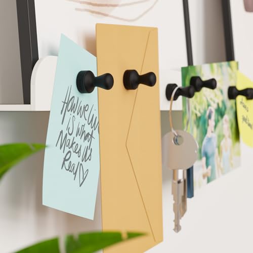 SMARTCOOL-Black-10-Pack-Strong-Silicone-Push-Pin-Magnets-Anti-Scratch-Fridge-Magnets-Small-Push-Pin-Magnets-Magnets-for-Refrigerator-Whiteboard-Kitchen-School