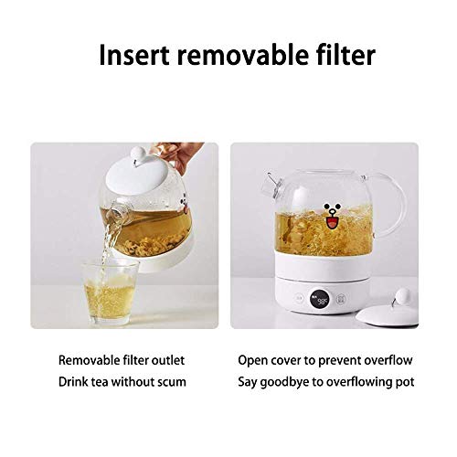 Elektrischer Glas-Wasserkocher, variable Temperatur, Warmwasserkocher mit Teefilter, LCD, Schnellheizkessel für Tee… – Bild 3