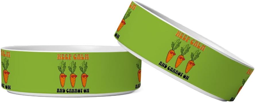 Keep Calm and Carrot on Pet Bowl - Cute Pet Gifts - Carrot Lovers Pet Items