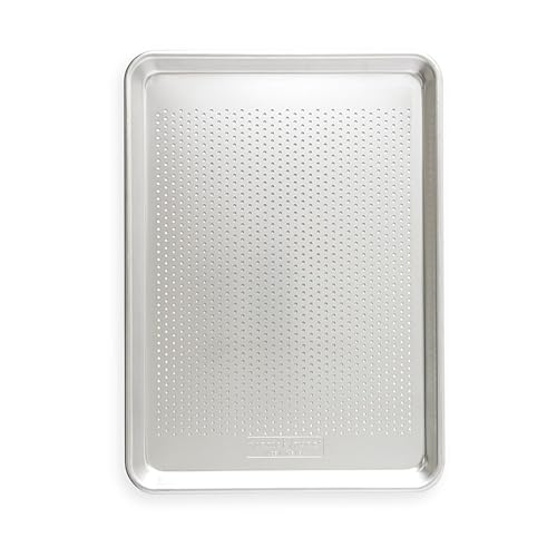 Nordic Ware Naturals Perforated Crisping Half Sheet Pan for Baking or Roasting, Uncoated Natural Aluminum with Reinforced Steel Rim Prevents Warping
