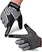 boildeg Gants de Cyclisme Gants de VTT avec Rembourrage Amortisseur Anti-Choc à Écran Tactile pour Vélo,VTT, BMX,Bicyclette, Motocross, Escalade,Randonnée pour Homme et Femme (Gris, L)