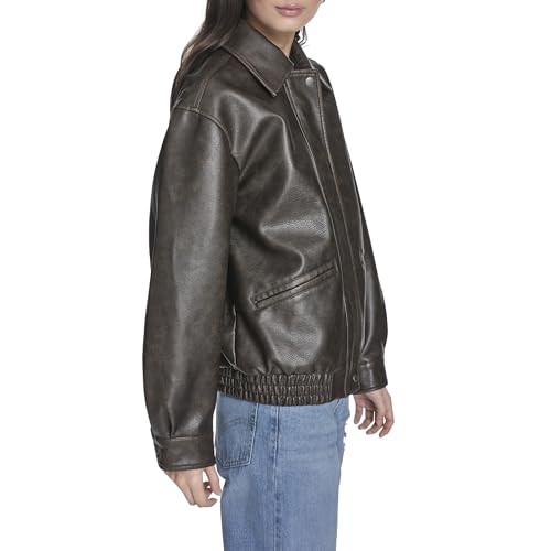 Image of Levi's Women's Faux Leather Relaxed Fit Bomber