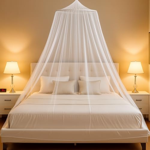 Weißes Polyester Moskitonetz Bett Für Doppelbetten...
