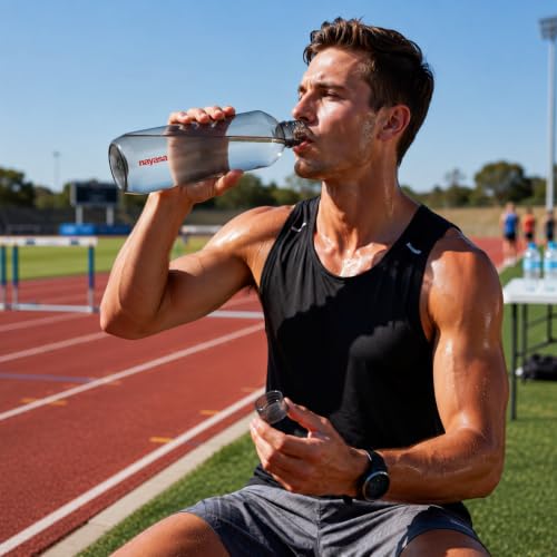 Image of Nayasa Space Plastic Water Bottle 1150 ml | Set of 5 | BPA-Free Fridge Bottle for Home, Office, School, Gym | Leak-Proof & Durable | Multicolor