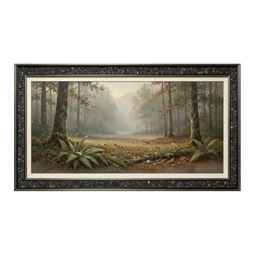 Grande taille paysage de forêt tableau encadré 3D de luxe