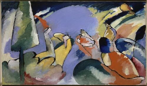 Art abstrait à l'huile peint à la main : l'élégance de l'Improvisation XIV 1910