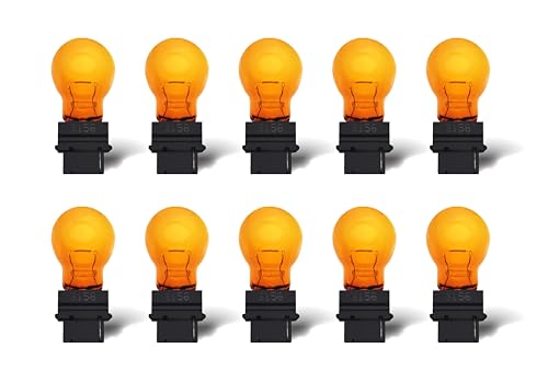 Rafeal Auto 3156 Nature Amber Light Bulb 10 Pack,3156NA Automotive Brake Light Turn 3156NA Miniature Bulb Mini Bulb Taillight Turn Signal Light,Replacement for Cars,Trucks,SUVs
