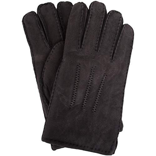 SNUGRUGS Men's Chester Genuine Sheepskin Glove - Grey - Extra Large (10