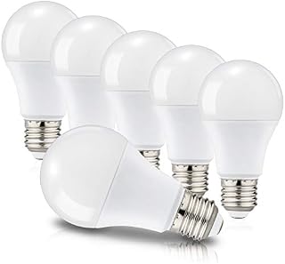 Szzilian LED Bulbs E27 A60 Edison Screw Light, 12W Equivalent to 100W, 6000K Cool White, 1150 Lm, 220-240V, Non-Dimmable, Pack of 6