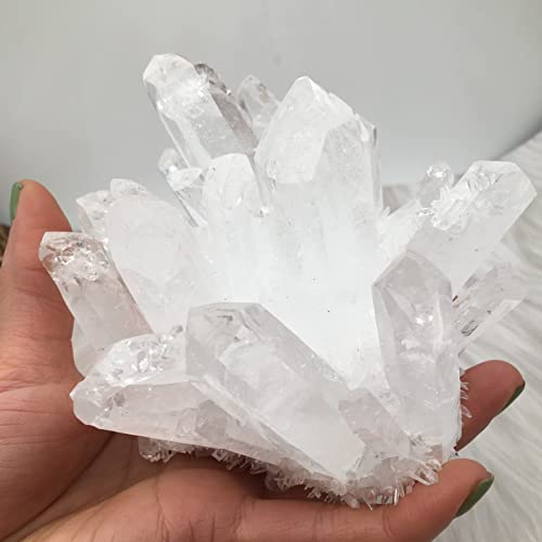 FFIME Specimen Healed Natural White Transparent Crystal Cluster Stone ore demagnetization Stone Purification Stone Decoration As a Gift
