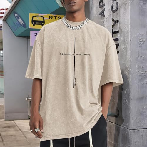 Christian Jesus Shirts for Men God Faith Religious Tshirt Cross Bible Verse Tops Acid Wash Oversized Graphic Tees2