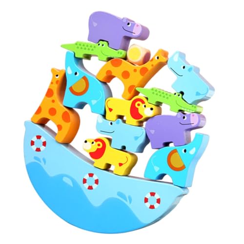 Toddmomy Bloques De Torre Juguetes De Madera para Bloques De Equilibrio Educativos Juguete De Forma De Animales para Cognitivos