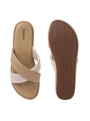 Image of Sukun 6802 Women's Wedge Heel Sandals Comfortable Cushioned Footbed Adjustable Anti-Slip Outsole Stylish & Elegant Design For Girls /Ladies