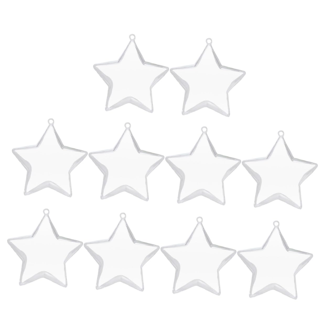 Bolas transparentes navideñas LOLIPPYY de alta claridad en forma de estrella para colgar