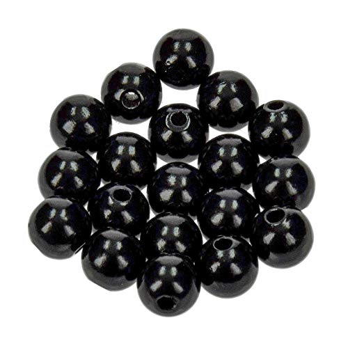 Efco 1400889 Lot de 53 Perles en Bois Noir 10 mm Cover