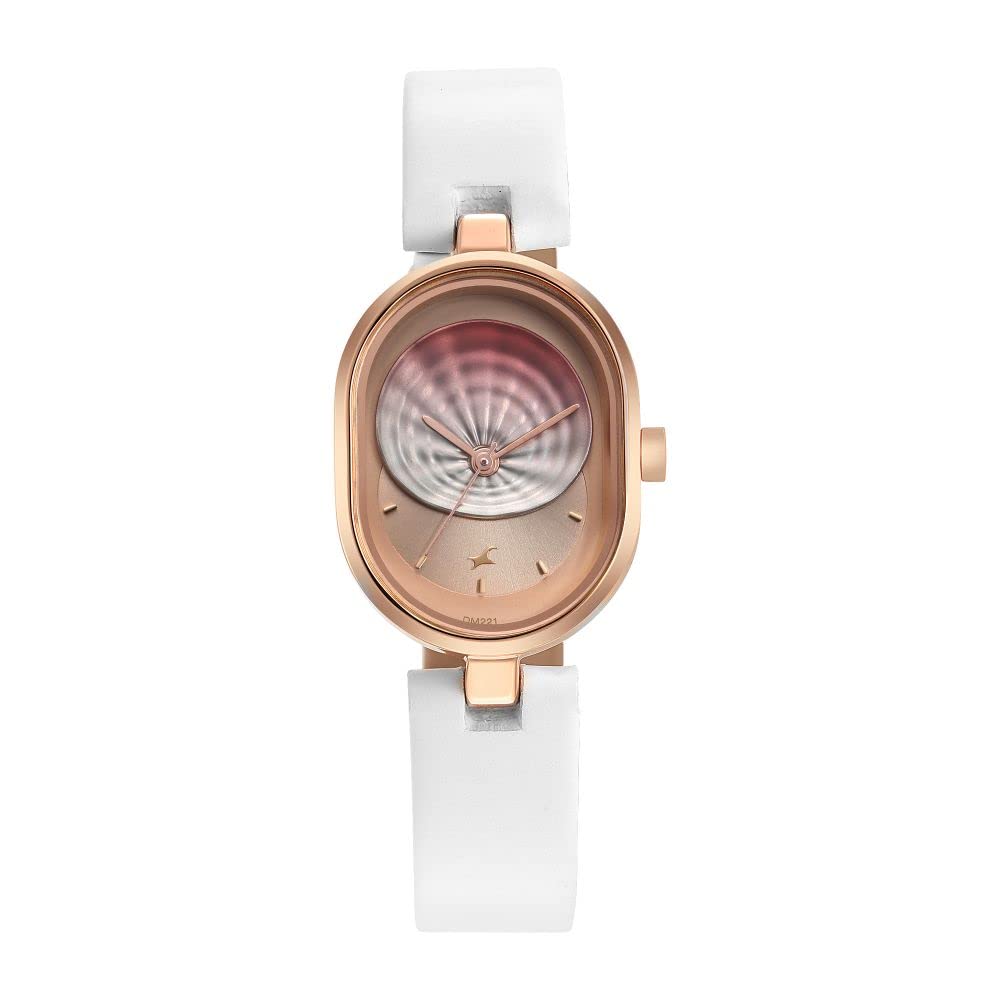 Fastrack Uptown Retreat Quartz Analog Pink Dial Leather Strap Watch for Girls-6258WL01 (B0B42B2BVD) Amazon Price History, Amazon Price Tracker